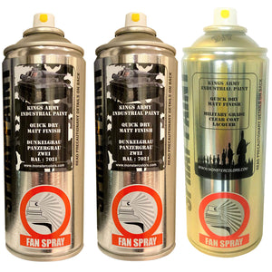 2 X Army Spray Paint + Matt Lacquer.Military Paint,paintball, airsoft,Rc model 3 Monstercolors